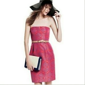 J Crew Red and Purple dress